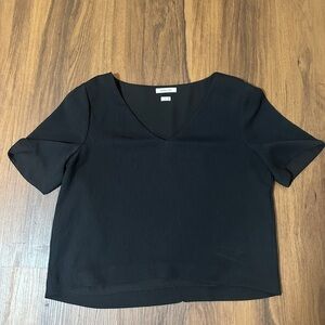 Babaton Black V-Neck Top
